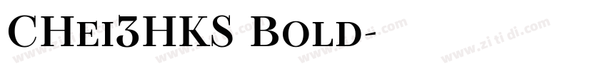 CHei3HKS Bold字体转换